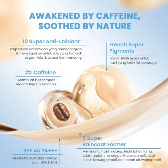 HEBE Beauty Style Y.O.U Caffeine Lift V-Boost Serum Cushion C203 Pink Sand 