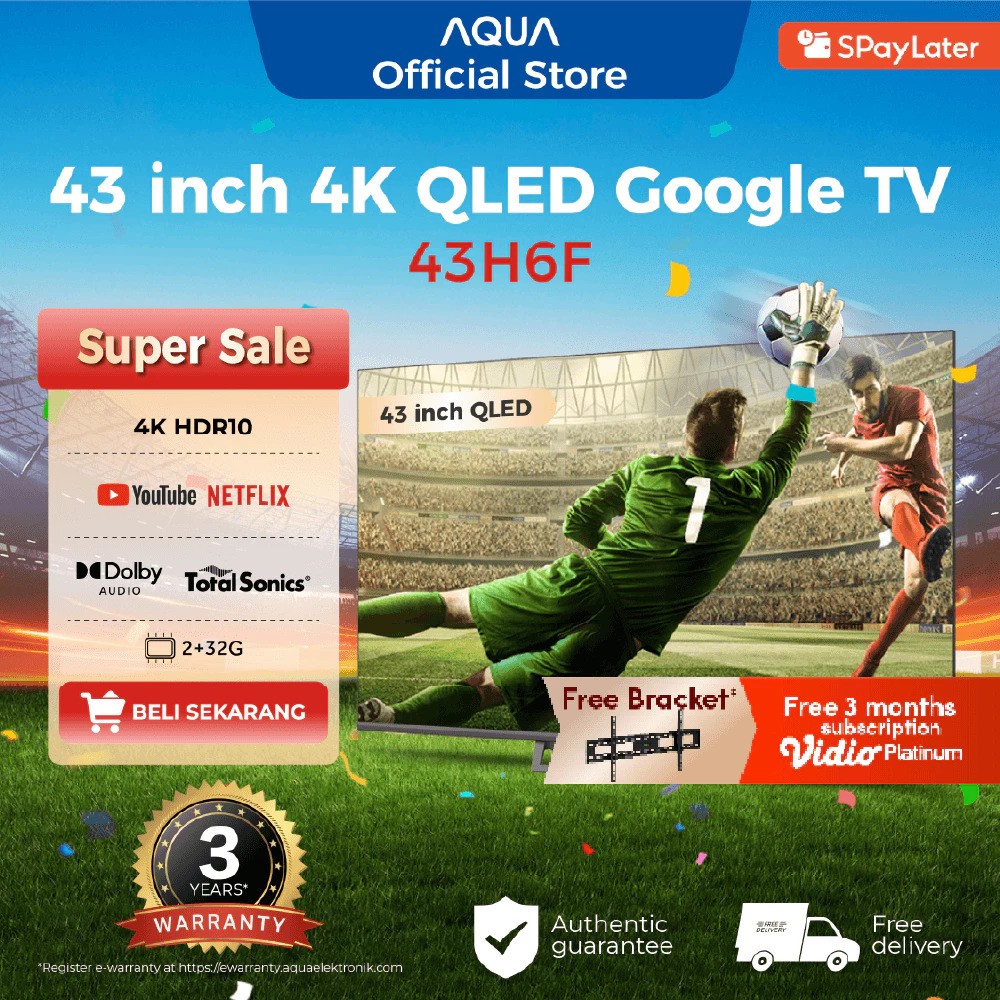 43 Inch 4K QLED Google TV 5