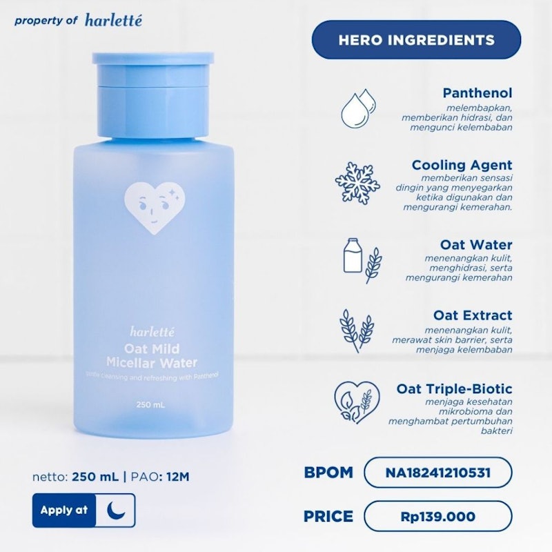 Harlette Oat Mild Micellar Water 2