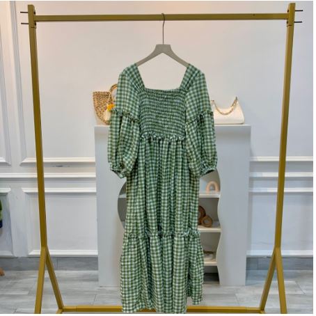 Ghaudens  Long Dress Vintage Ethnic Crincle 