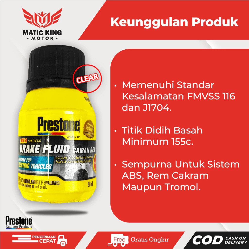 Autochem Industry Prestone Brake Fluid Clear