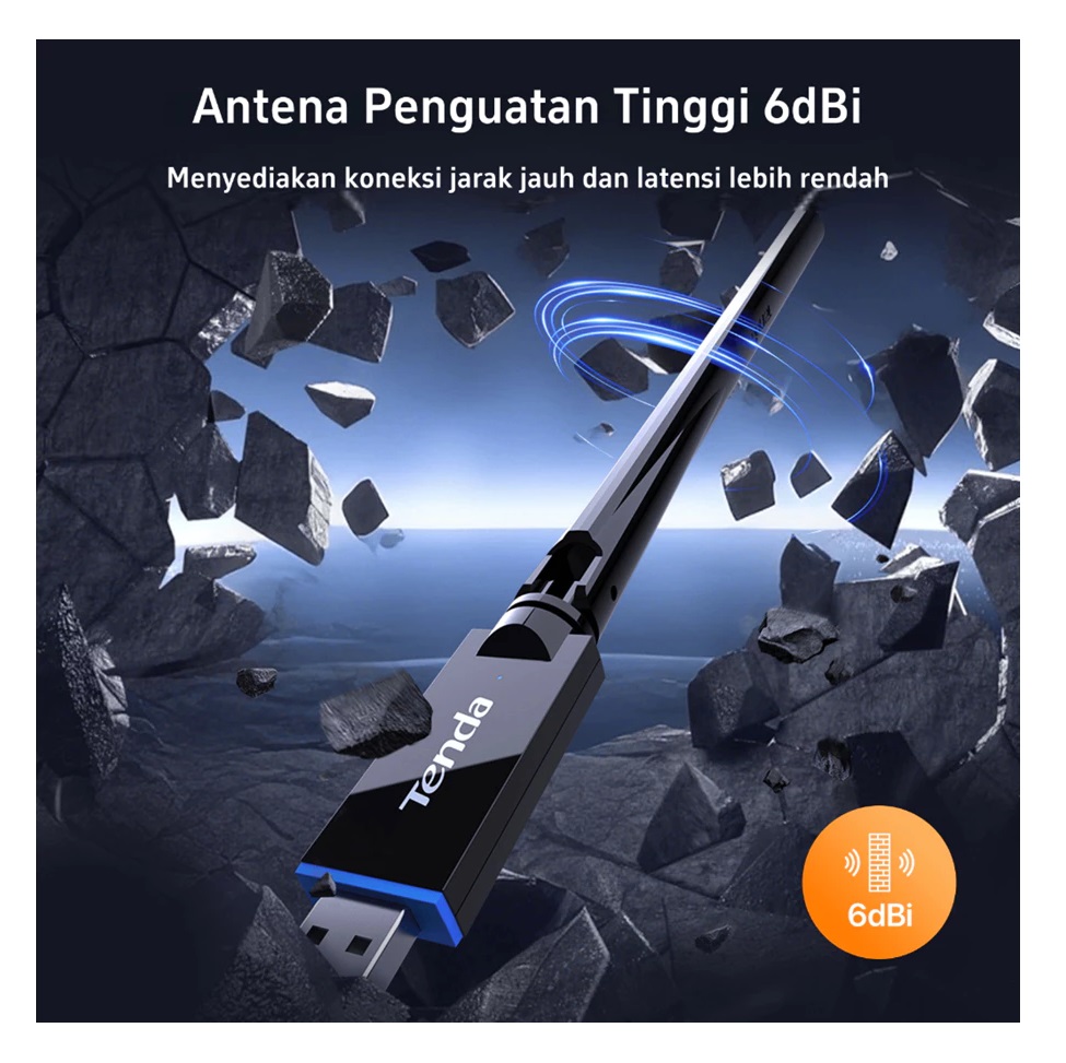 Shenzhen Tenda Technology Tenda Adaptor Jaringan Nirkabel WiFi 6 U11 Pro