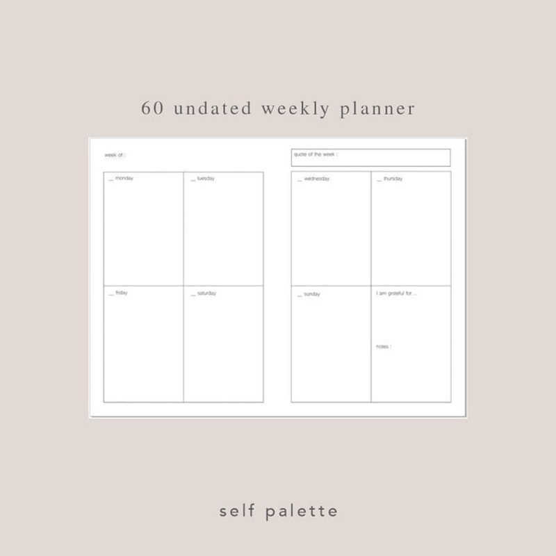 Things To Do Undated Yearly and Weekly Planner 5