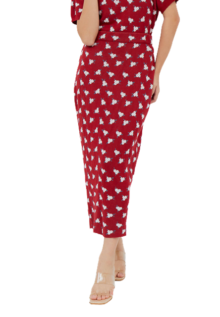 Sonet Knit Skirt Red 1