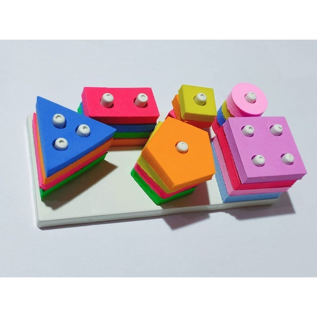 Theona Tata  Puzzle Balok GEO 6 Bentuk  PE01