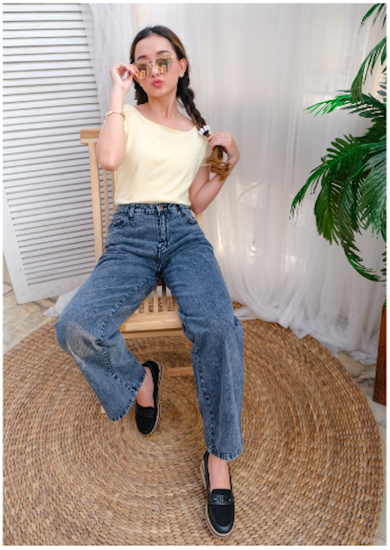 HW Celana Jeans Panjang Wanita Jumbo Model Boyfriend 3