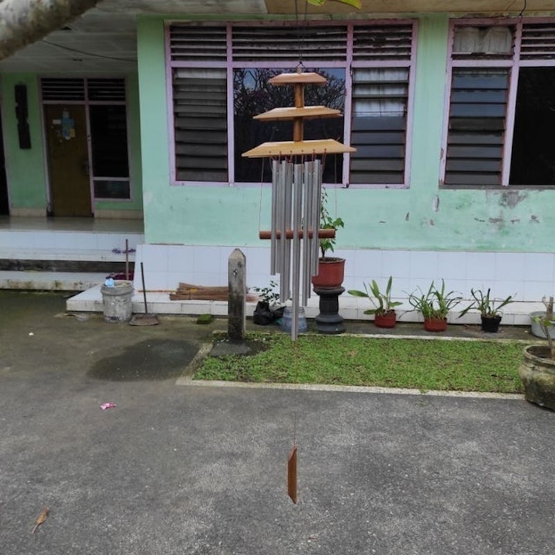 Wind Chimes Aluminium Motif Bambu Tumpuk 3