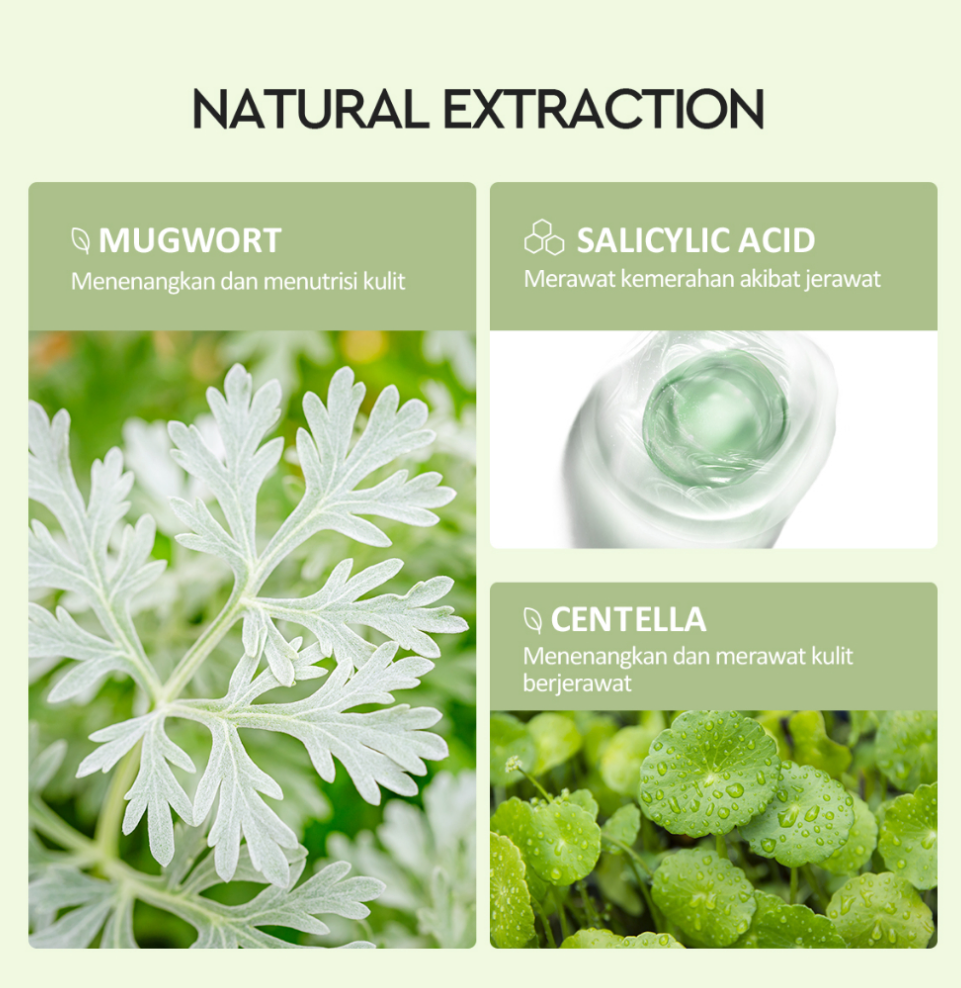 Glad2Glow  Real Mugwort Salicylic Acid Acne Control Clay Mask 