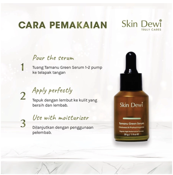 Saridewi Natural Kosmetik Skin Dewi Tamanu Green Serum