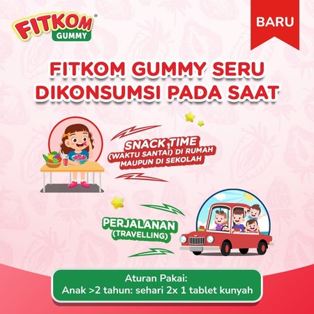 SOHO Industri Pharmasi  Fitkom Gummy Strawberry Funtasy