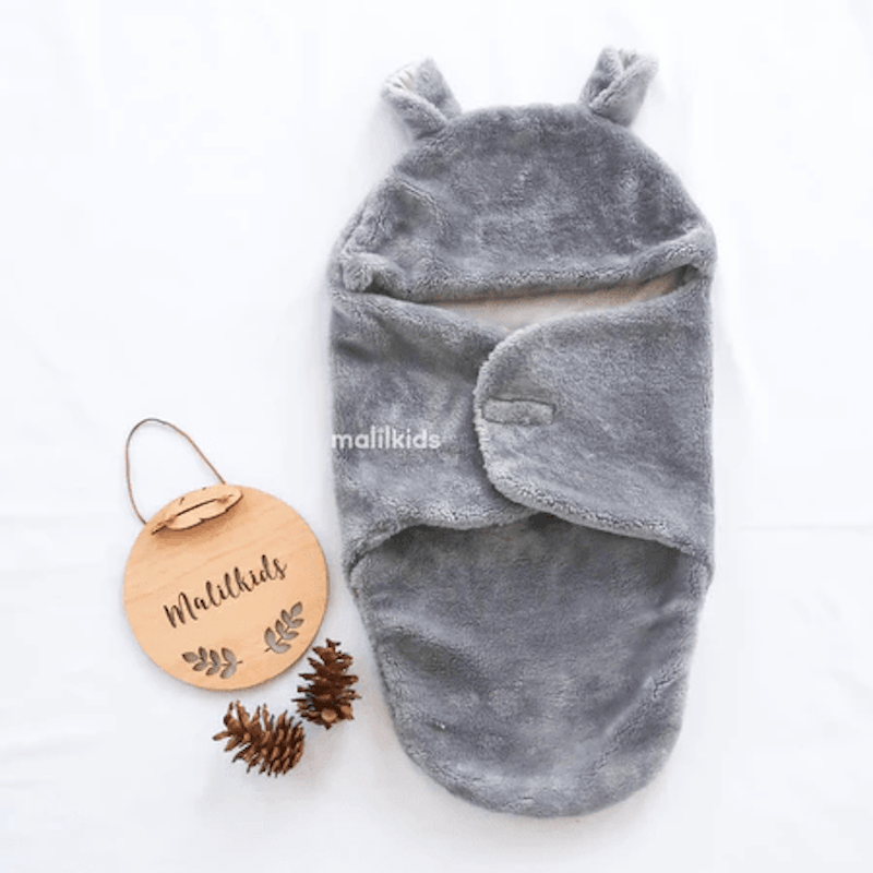 Malilkids Reversible Wooly Baby Swaddle 3
