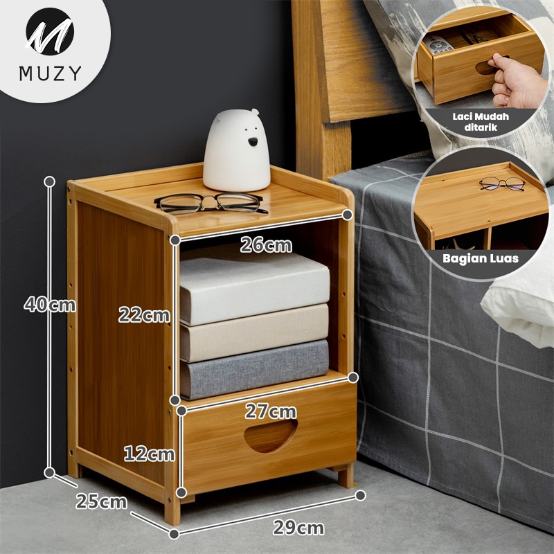 Meja Nakas Kamar Tidur / Bedside Table HML303