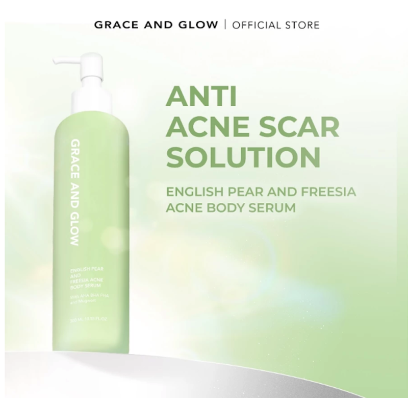 Grace and Glow English Pear and Freesia Anti Acne & Scar Solution Body Serum 5