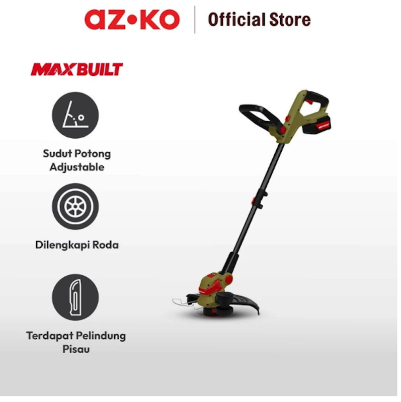 AZKO Maxbuilt Mesin Pemotong Rumput Cordless 20 Volt & Baterai 3