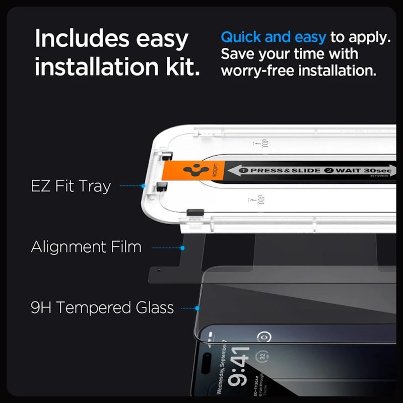 Spigen Glas tR EZ Fit Tempered for iPhone 4