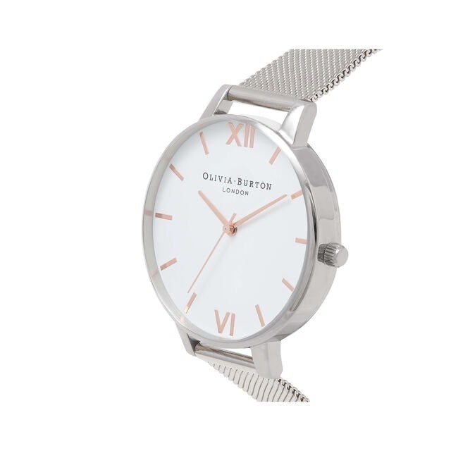 Olivia Burton White Dial Mesh Watch