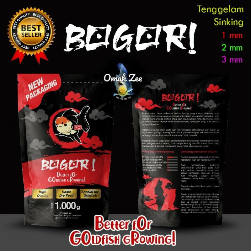BOGOR! Better for Goldfish Growing Sinking