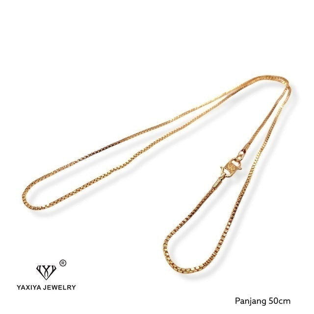 Yaxiya Jewelry Kalung Huruf Perhiasan Imitasi Lapis Emas 311