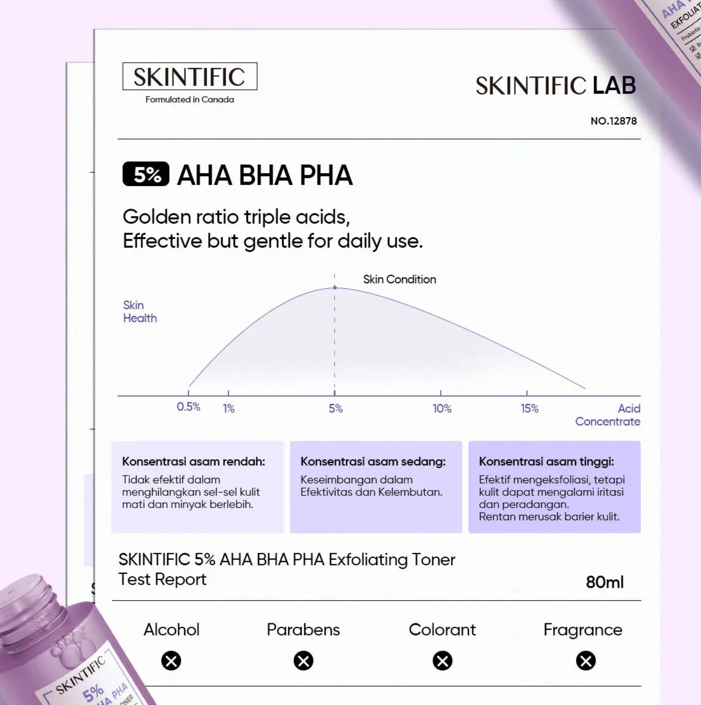 SKINTIFIC 5% AHA BHA PHA Exfoliating Toner