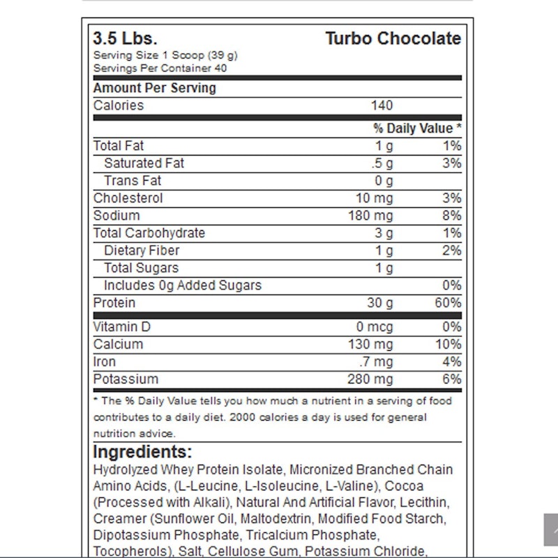 Optimum Nutrition Platinum Hydro Whey Turbo Chocolate 2