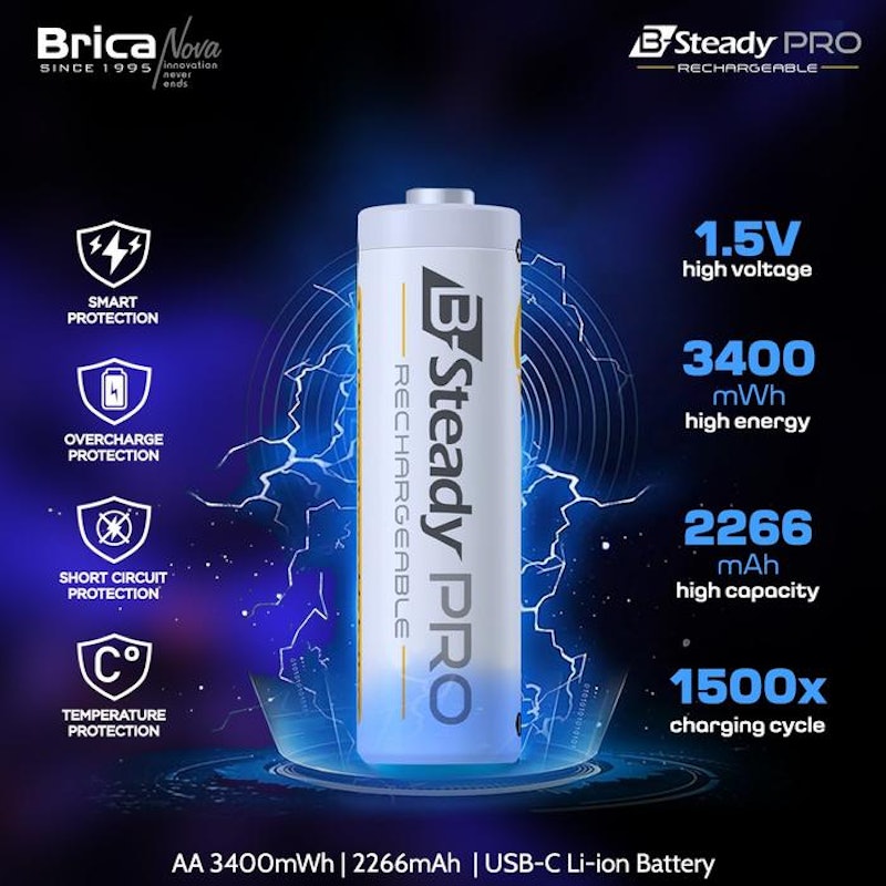Brica B-Steady PRO AAA Li-Ion Rechargeable Battery 2