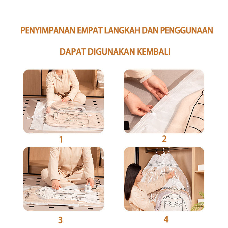  Hanging Vacuum Storage Bag Anti Jamur