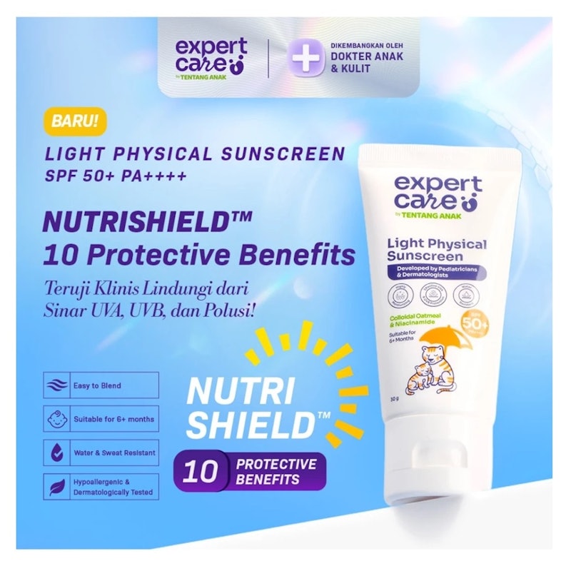 Expert Care by Tentang Anak Light Physical Sunscreen Anak SPF 50+ PA++++