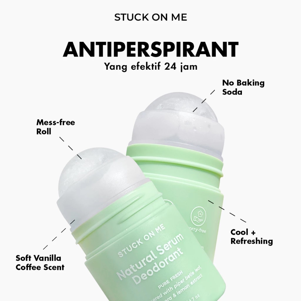 Stuck On Me Stuck On Me Deodorant Roll On Serum Pure Fresh
