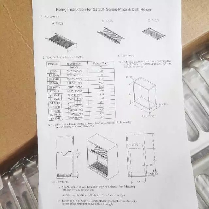 Taco Rak Piring dan Gelas Stainless 60 cm 4