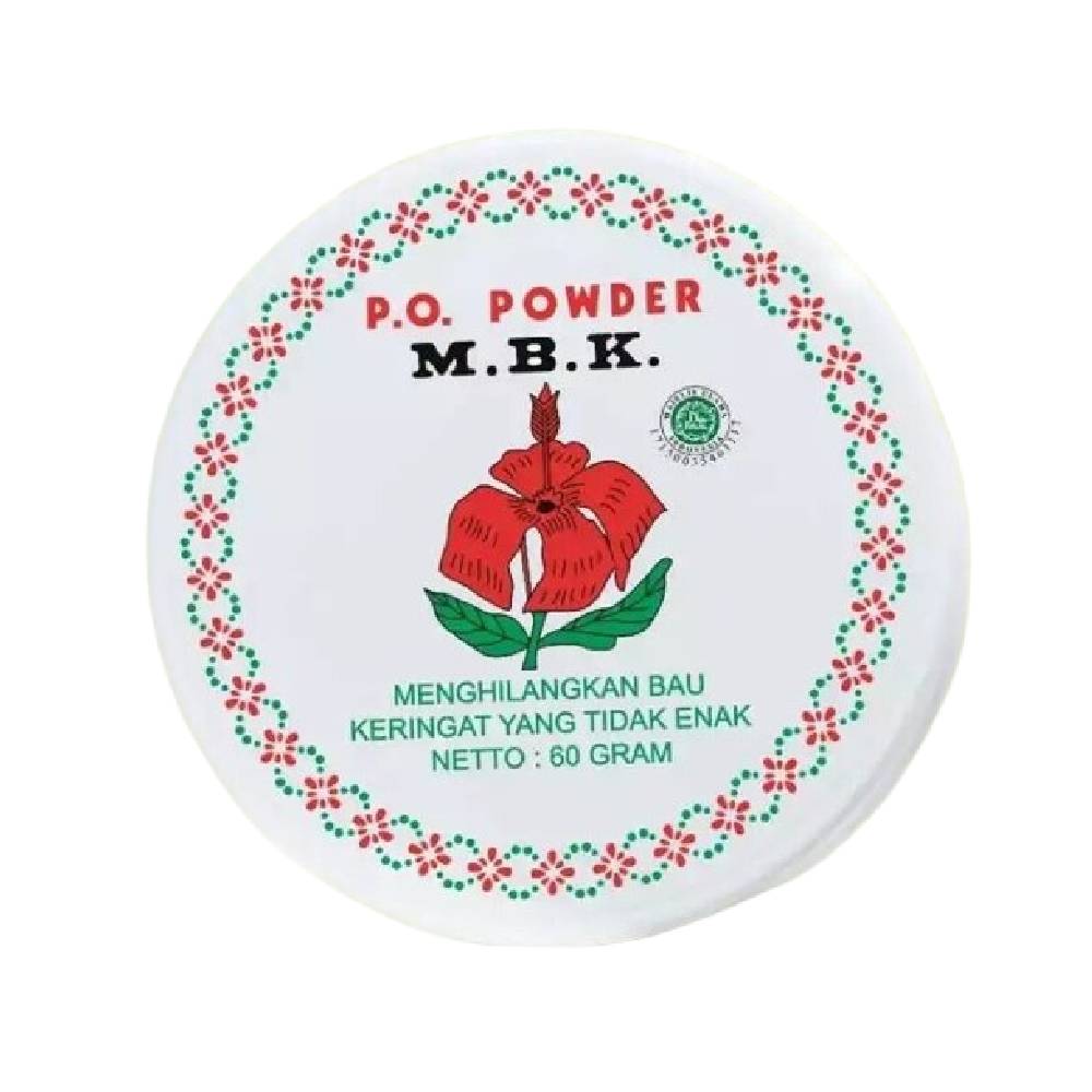 P.O. Powder M.B.K. Bedak Ketiak Tin Putih 60 gram 1