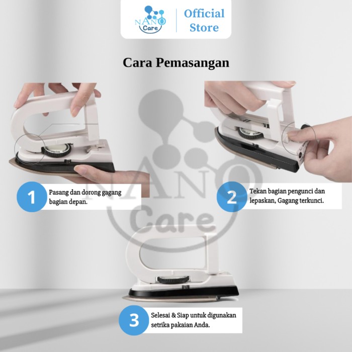 Nano Energi Gemilang NANO Care Setrika Lipat Mini Traveling