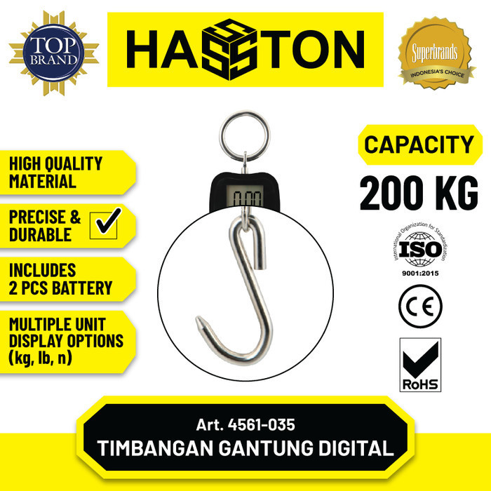 Citra Perkakas Indonesia Hasston Timbangan Gantung Digital 200 kg  4561-035