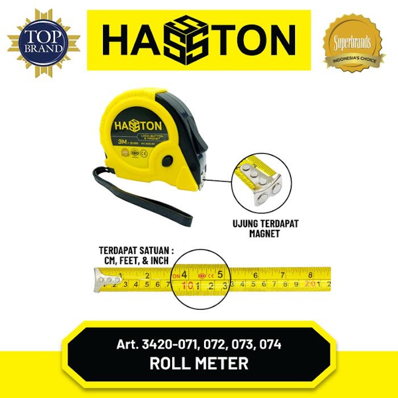 Hasston Roll Meteran Model A 3 meter 3