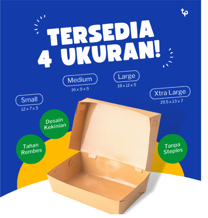 Lunch Box Paper Kraft Coklat Laminasi  5
