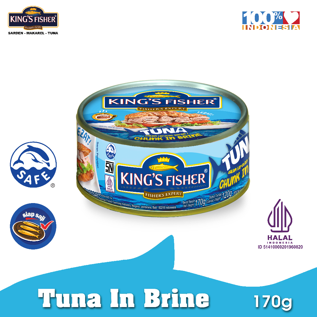 Bali Maya Permai King's Fisher Tuna dalam Larutan Garam