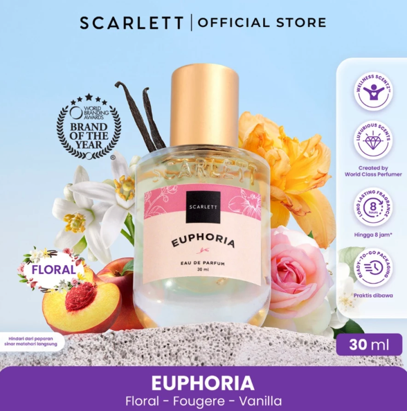 Opto Lingkar Sejahtera Scarlett Whitening Eau De Parfum Euphoria