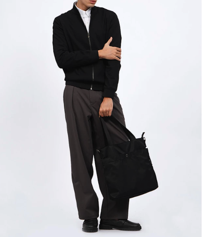 Executive Slim Fit Knit Bomber Jacket Black 2