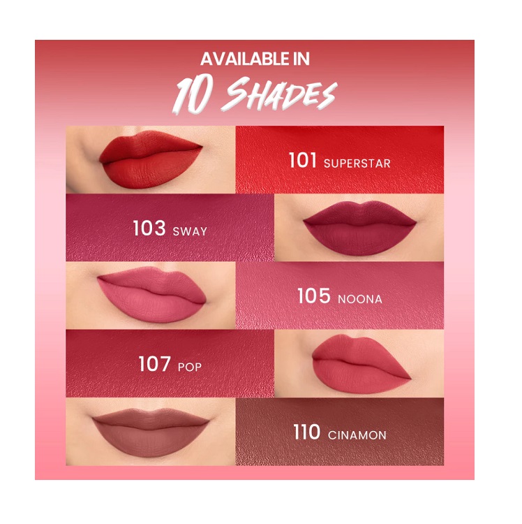 Eka Jaya Internasional Hanasui Mattedorable Lipstick 101 Superstar
