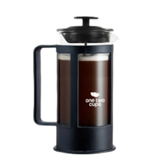 One Two Cups French Press Coffee Maker Pot Plunger Borosilicate