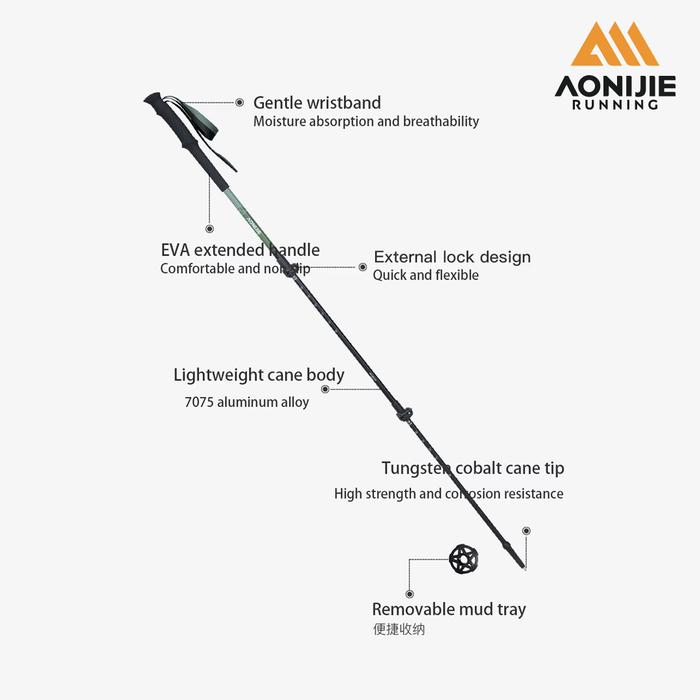 Pacera Nusa Roda Aonijie Foldable Trekking Pole Bend E4215