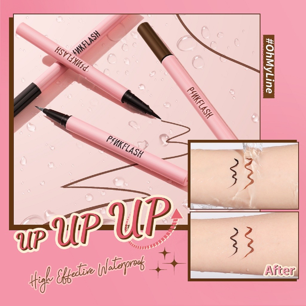 FCL Internasional Indonesia PINKFLASH OhMyLineWaterproof Liquid Eyeliner 