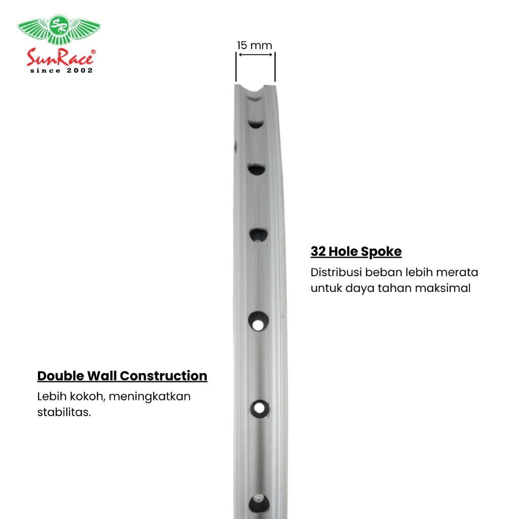 SunRace Sturmey-Archer SunRace Doublewall Alloy Rim 20 Inch