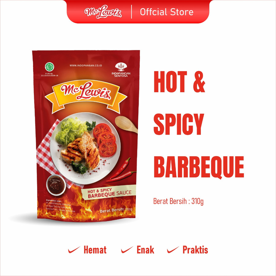 Indopangan Sentosa Mc Lewis Hot Spicy Barbeque Sauce