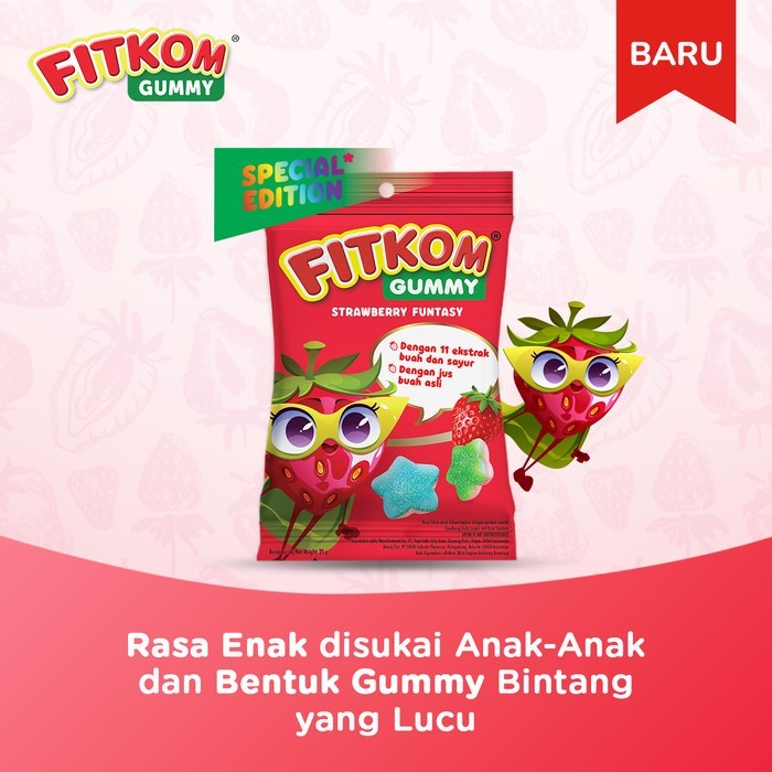 SOHO Industri Pharmasi  Fitkom Gummy Strawberry Funtasy