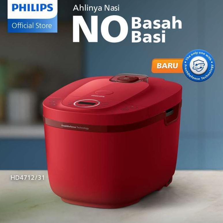 Philips Electronics Philips Digital Rice Cooker 3000 Digital Series 1.8 L  HD4712/31 Merah
