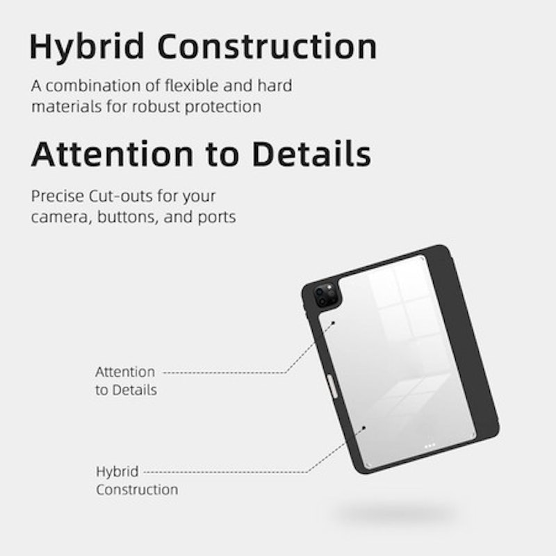 TRIPLEDI Case Acrylic For iPad Mini 3