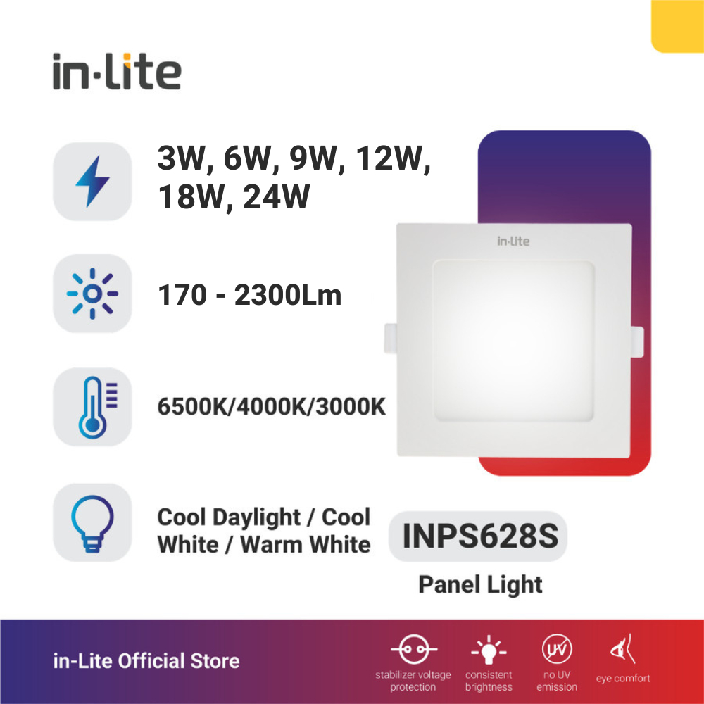 Suryamas Lumisindo Dwidaya In-Lite LED Panel Inbow 12W Kotak INPS628S