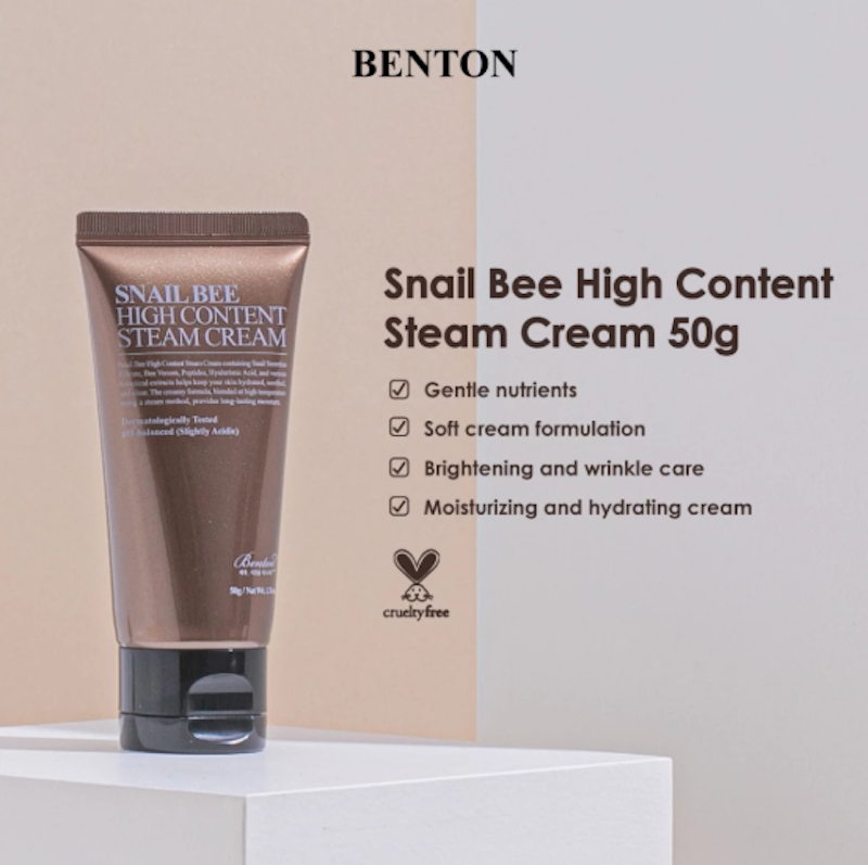 Benton Snail Bee High Content Steam Cream 2