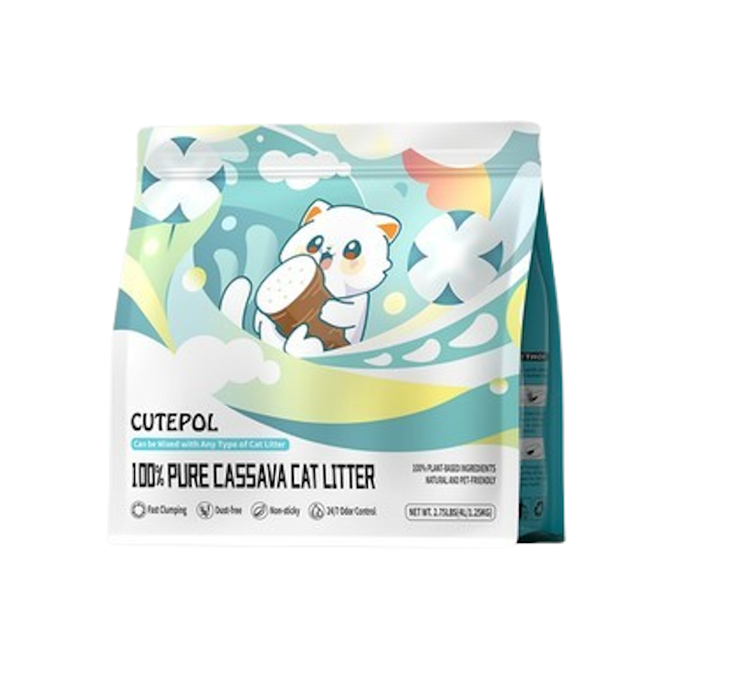Cutepol 100% Pure Cassava Cat Litter 8 liter 1