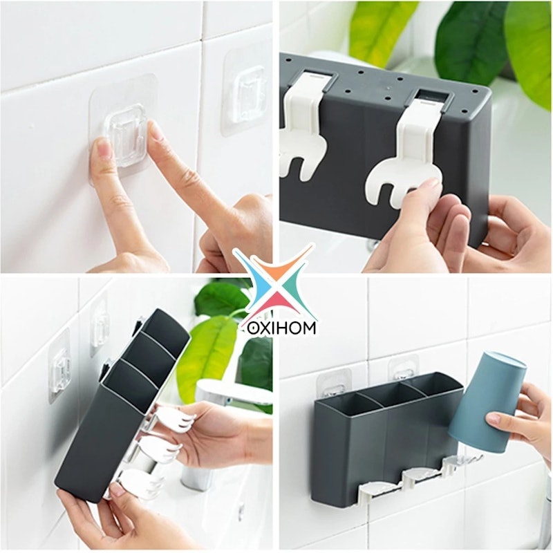 Oxihom Rak Tempat Gelas Sikat Gigi 3 Gelas 2